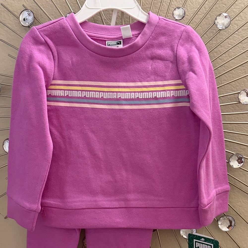 PUMA Kids Hoodie in Bright Pink